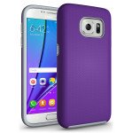Wholesale Samsung Galaxy S7 Edge Rugged Hybrid Armor Case (Purple)